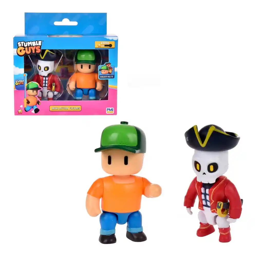 Pack 2 Figuras Articuladas Stumble Guys - Mr. Stumble