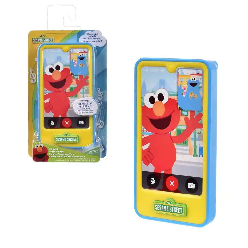 Telefono Celular Elmo Con Sonidos Plaza Sesamo