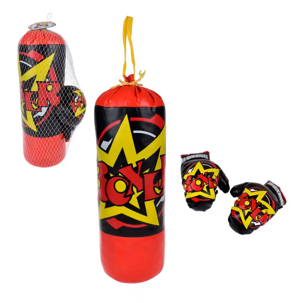 Set De Boxeo Pushingball Colgante Con Guantes