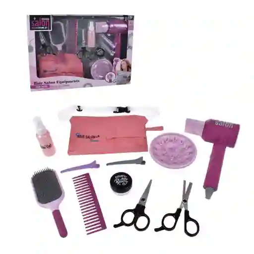 Playset Salon De Belleza Profesional Con 11 Piezas