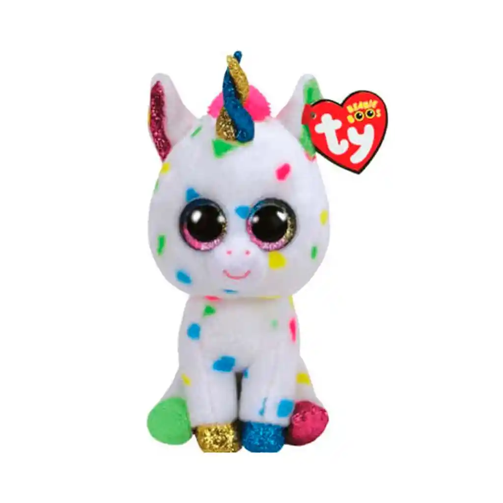 Ty Beanie Boos Harmonie Unicornio Moteado Mediano