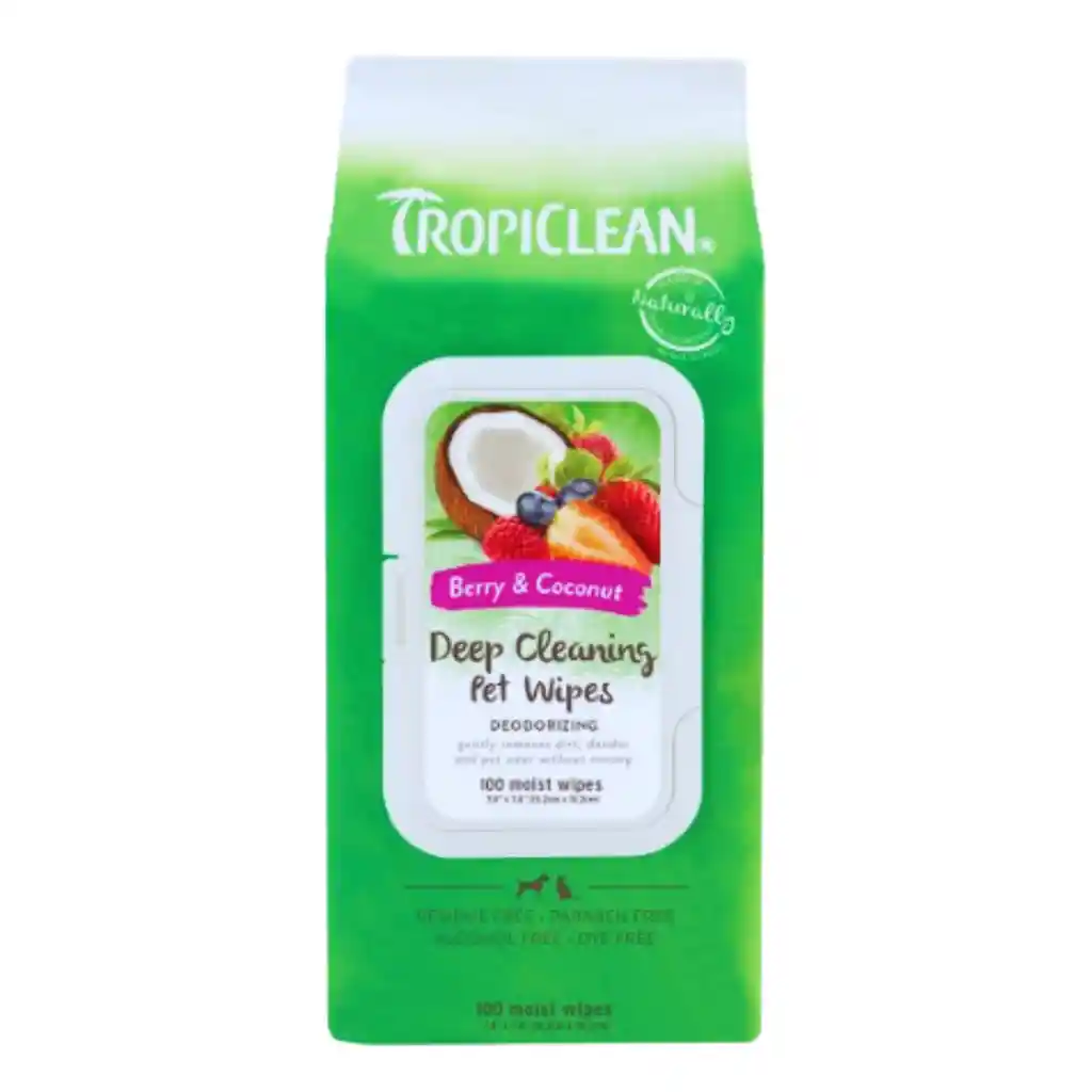 Tropiclean Deep Cleaning Pet Wipes (100 Unid)