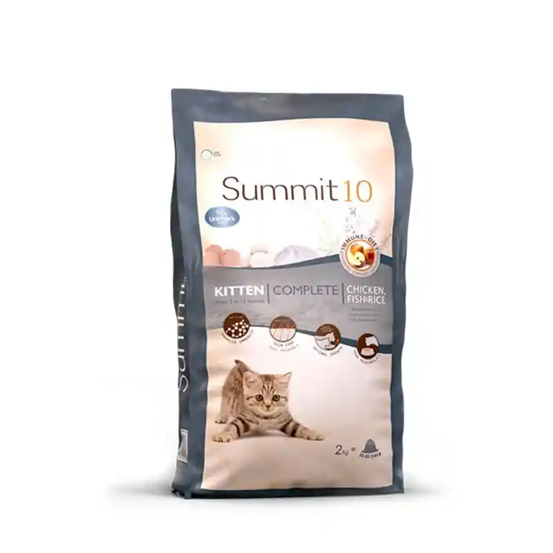 Summit 10 Life Stages Kitten Chicken, Fish Rice 2 Kg