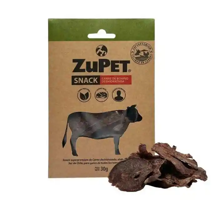 Snack Zupet Para Gatos Deshidratado Carne De Vacuno