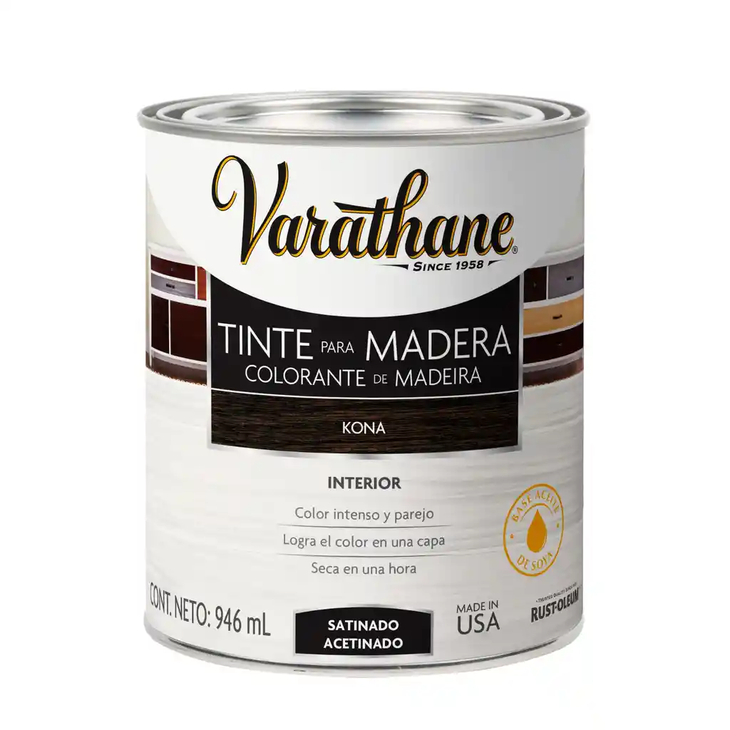 Tinte Para Madera Satinado Kona