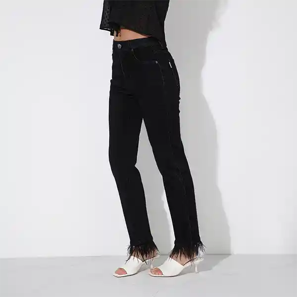 Pantalón Slim Plumas Desmontables Negro Raindoor 44