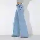 Pantalón Ancho Corte Entrepiernas Azul Raindoor 44