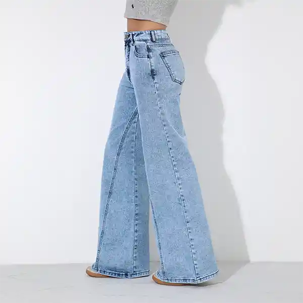 Pantalón Ancho Corte Entrepiernas Azul Raindoor 44