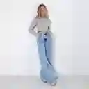 Pantalón Ancho Corte Entrepiernas Azul Raindoor 38