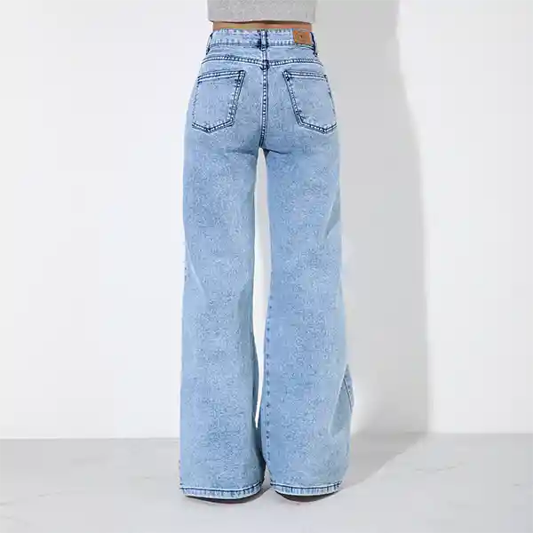 Pantalón Ancho Corte Entrepiernas Azul Raindoor 38