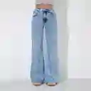 Pantalón Ancho Corte Entrepiernas Azul Raindoor 38