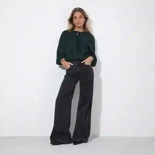 Pantalón Ancho Corte Entrepiernas Negro Raindoor 42