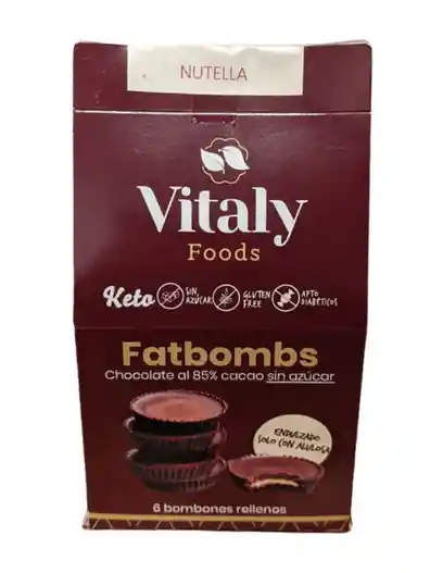 Fatbombs De Chocolate Nutella Keto - 6 Un - Vitaly Foods