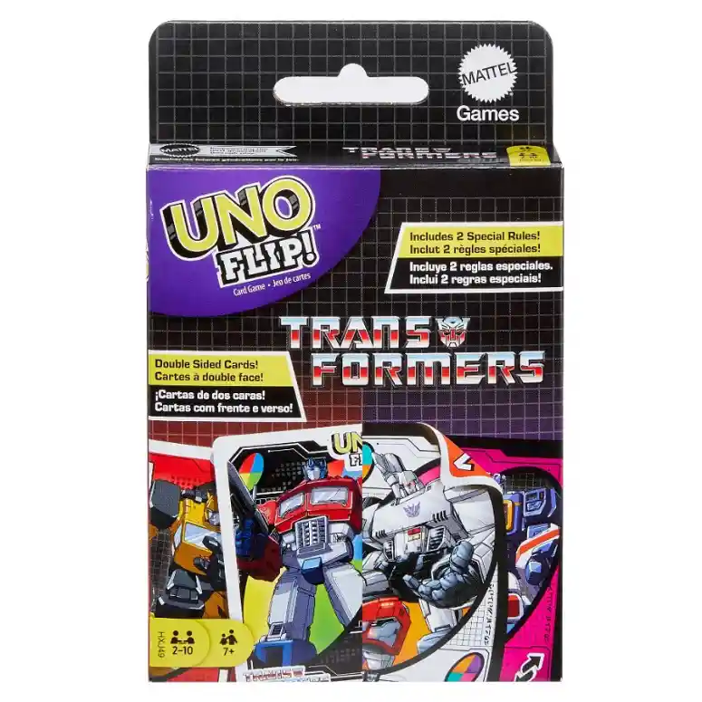 Uno Flip Juego De Cartas Transformers