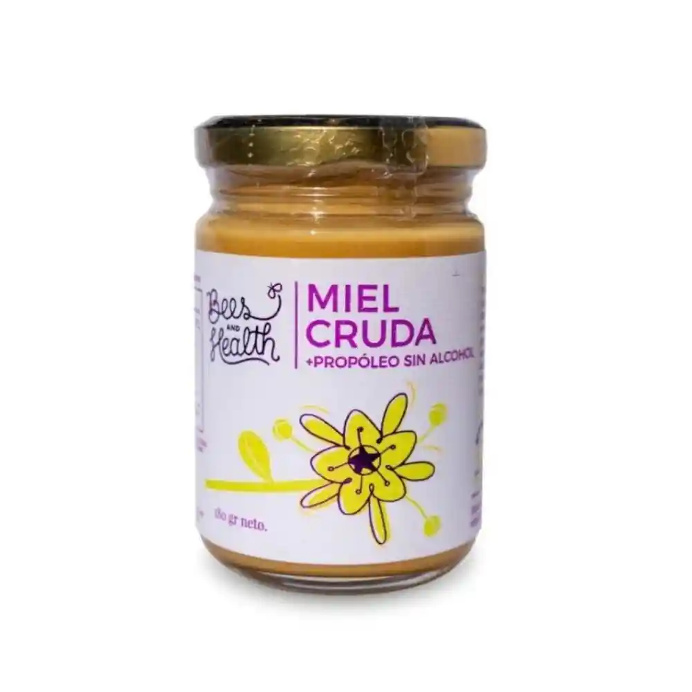 Miel Cruda Más Propóleo Sin Alcohol 180 G Marca Bees And Health