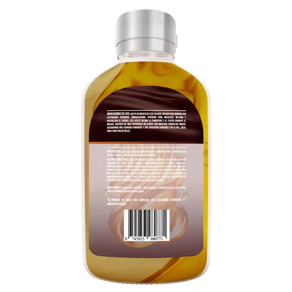 Aceite De Masajes Íntimo Premium Aroma A Chocolate 130ml