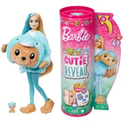 Mattel Barbie Muñeca Cutie Reveal C/10 Sorpresas Osito Delfín