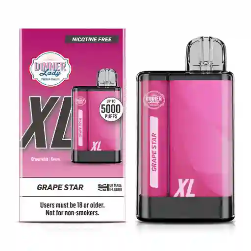 Vaporizador Desechable Grape Star 5000 Dinner Lady Fuyl