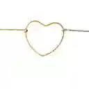 Pulsera Corazón Grande Enchapada Oro 18k