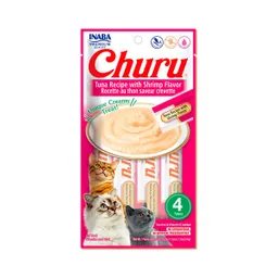 Churu Gato 4 Un 56 Grs Sabor Atun Con Camaron