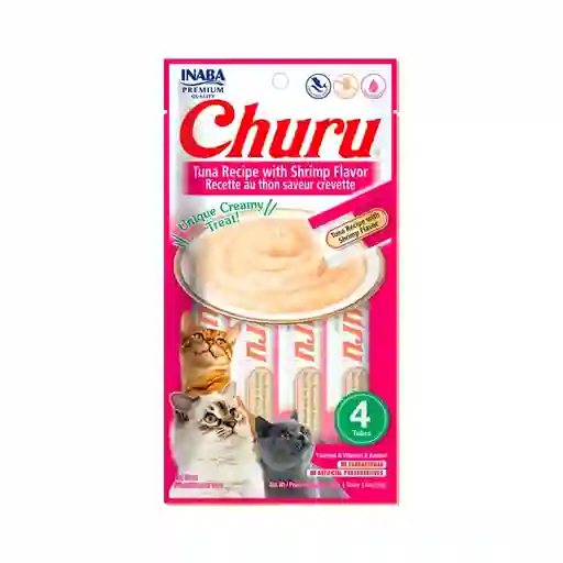 Churu Gato 4 Un 56 Grs Sabor Atun Con Camaron