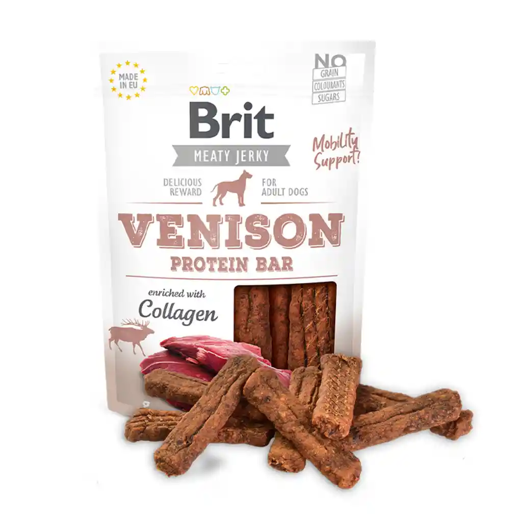 Brit Jerky Mobility Perro Venison Protein Bar 80g