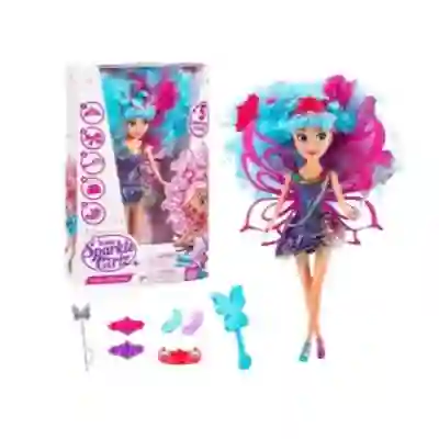 Zuru Sparkle Girlz Muñeca Peinados Soñados 5 Surprises! Pelo Celeste