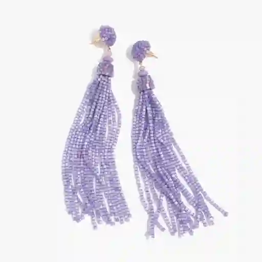 Aros Mujer Pompón Lila
