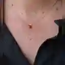 Colgante Gargantilla Corazón Rojo Plata Fina Ley S925