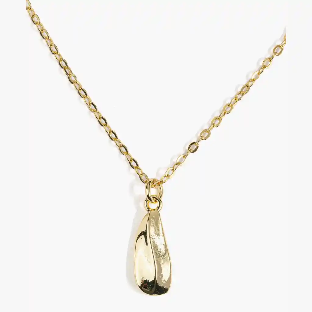 Collar Mujer Gota Alargada Dorado