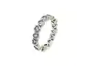 Anillo Pila Plata 925 Corazones Zirconia Compromiso Talla 16.5 Cl