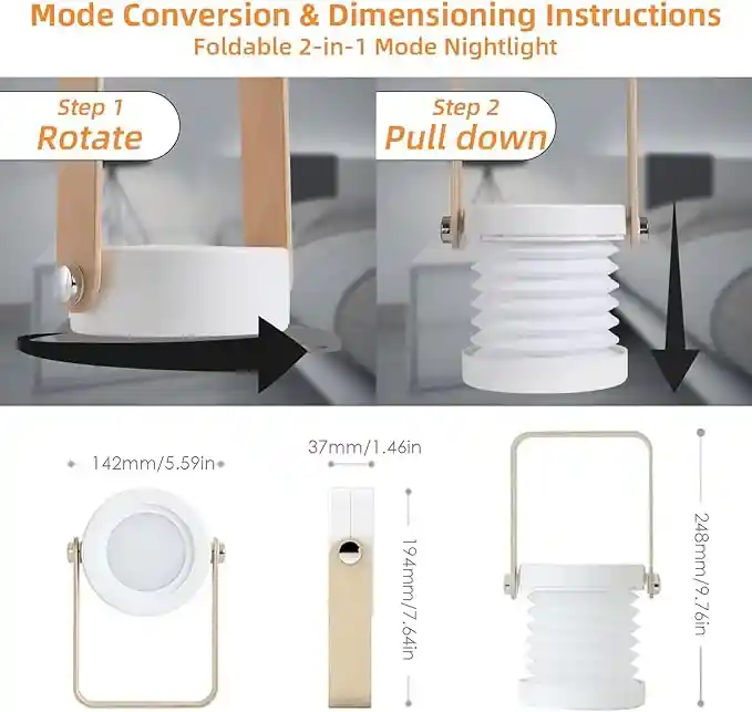 Lampara Led Portatil De Mesa Plegable Multifuncional