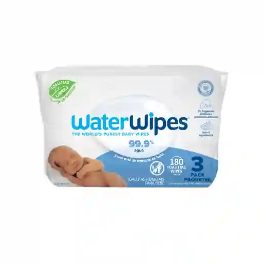 Toallitas Húmedas Bio Waterwipes 3 X 60 Uns.