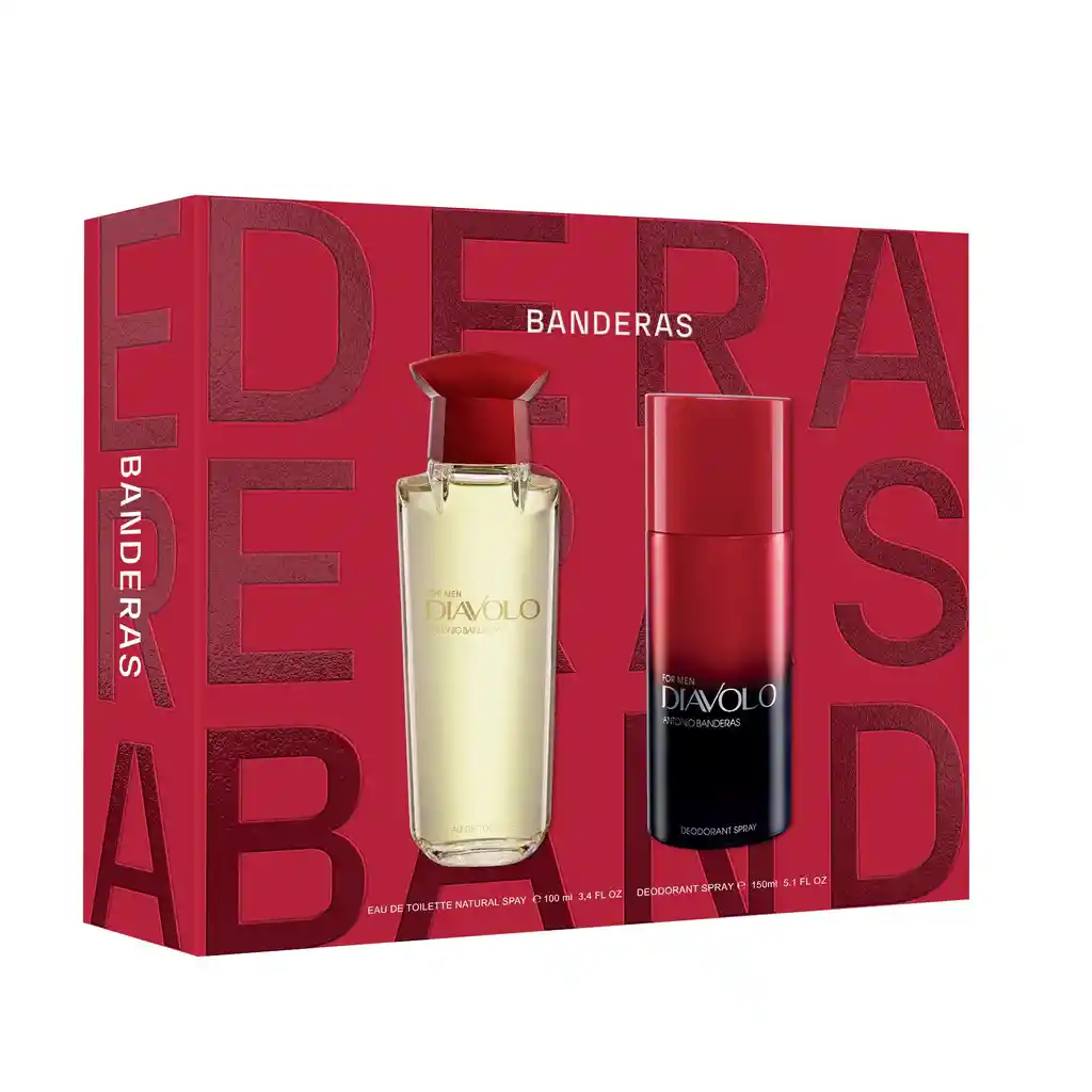 Set Perfume Hombre Antonio Banderas Diavolo + Desodorante 150 Ml