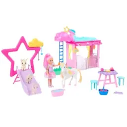 Mattel Barbie A Touch Of Magic Muñeca Y Set De Juego Chelsea Y Pegasus