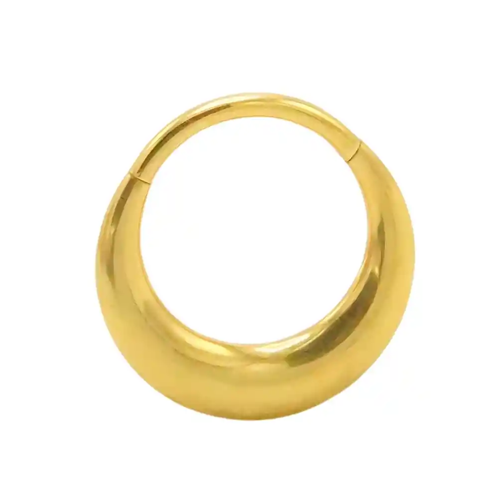 Piercing Septum Clicker 10mm 16g Titanio Astm F136 Dorado