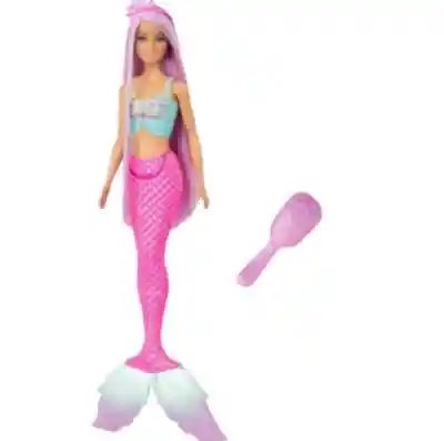 Mattel Barbie Sirena Muñeca Y Accesorios Pelo Largo Lila