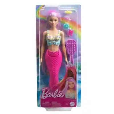 Mattel Barbie Sirena Muñeca Y Accesorios Pelo Largo Lila