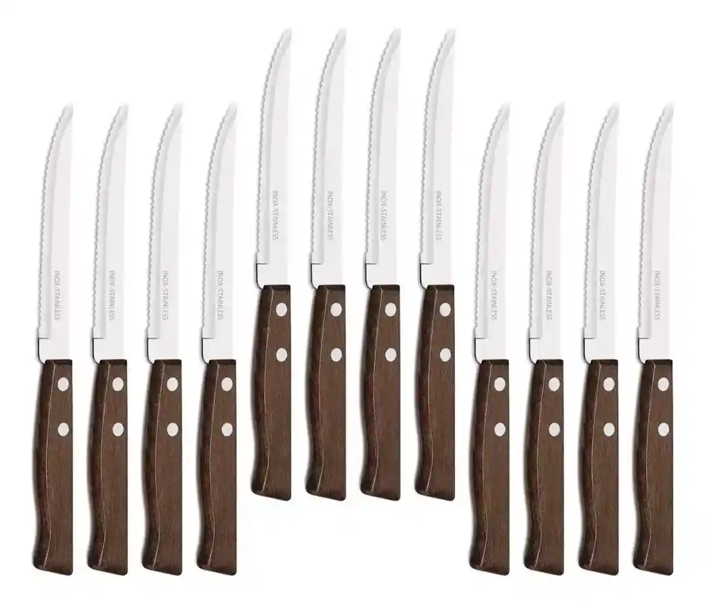 Pack 12 Cuchillos Acero Inoxidable