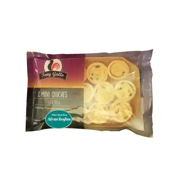 Mini Quiches Alcachofas 12 Unid