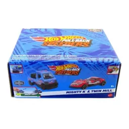 Mattel Hot Wheels Pull-back 2 Coches Carreras (mighty K Twin Mill)