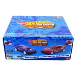 Mattel Hot Wheels Pull-back 2 Coches Carreras (mod Speeder2004 Mazda Rx8 Custom)