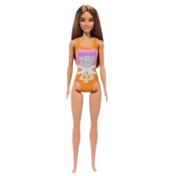 Mattel Barbie Muñeca Playera Pelo Castaño