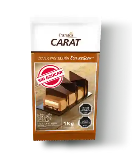 Cobertura De Chocolate Sin Azucar 1 Kilo Puratos Carat Vegano