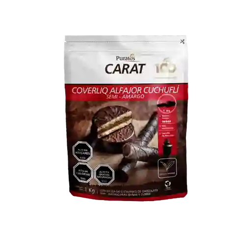 Cobertura De Alfajor Chocolate 1 Kilo Puratos Carat