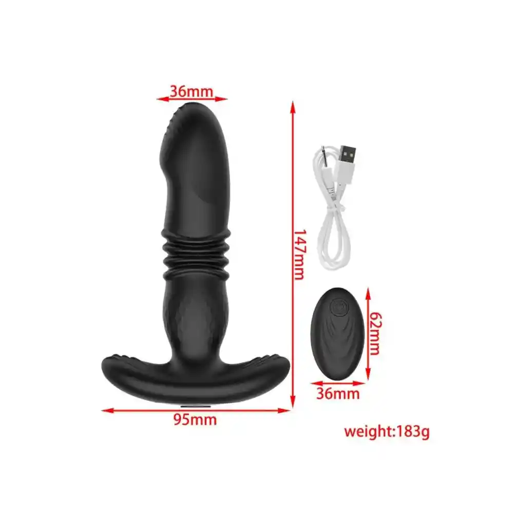 Plug Anal Vibrador Percutor Recargable Posion