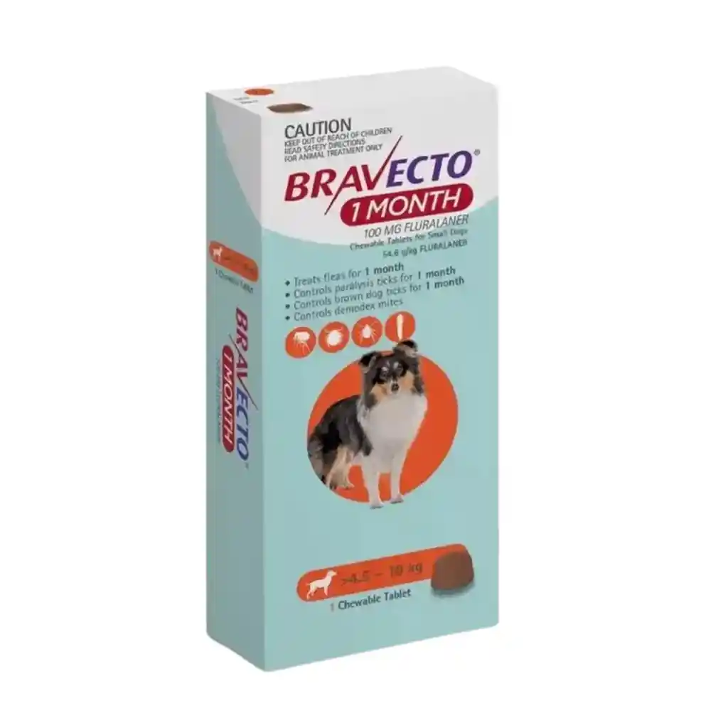 Bravecto 4.5 A 10 Kg 1m Para Perro