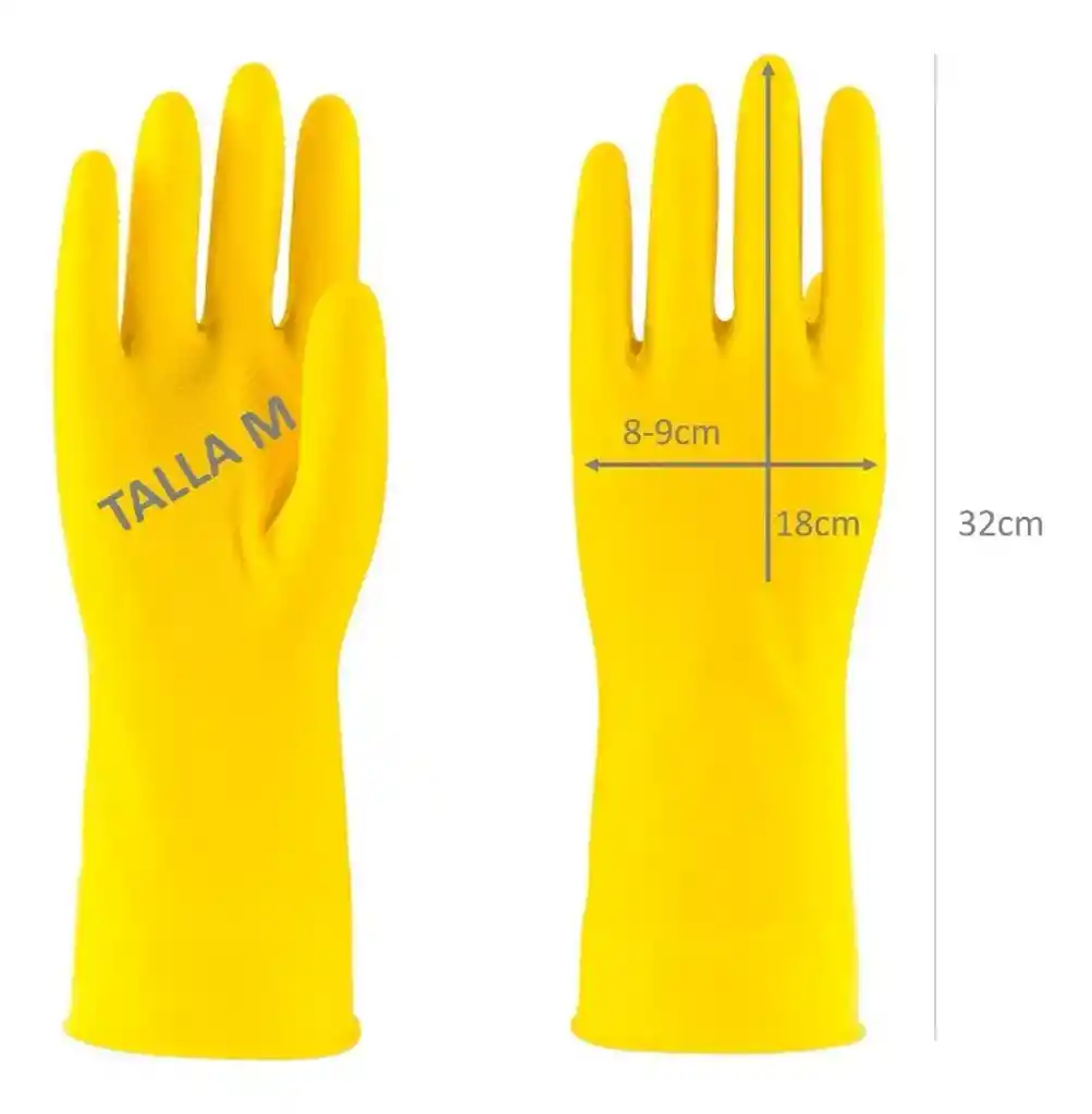 Guante De Latex Multiuso Limpieza Desinfección Talla M