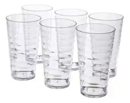 6 Vasos Acrílicos Reutilizables 650ml