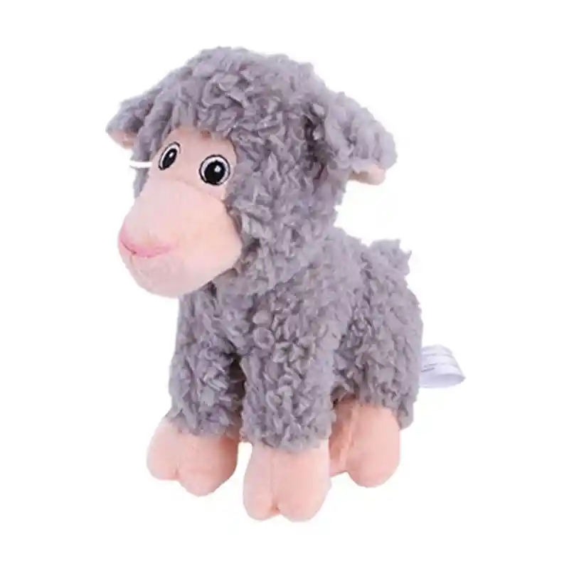 Juguete Peluche Para Mascotas De Animales Con Sonido (oveja Gris)